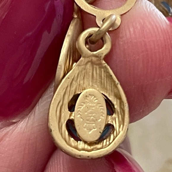 Darling Cascade Gold Faux Turquoise Stones Earrings - Picture 3 of 11